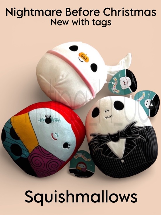 Nightmare Before Christmas Original Squishmallows Sally Jack Zero NEW WITH TAGS